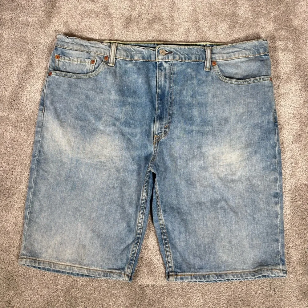 Levis 511 Jean Shorts Mens 42 Light Blue Denim Faded Stretch Skater